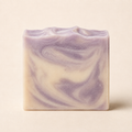 Lavender Royale luxury bar soap with soft purple and cream swirl, warm floral and relaxing scent